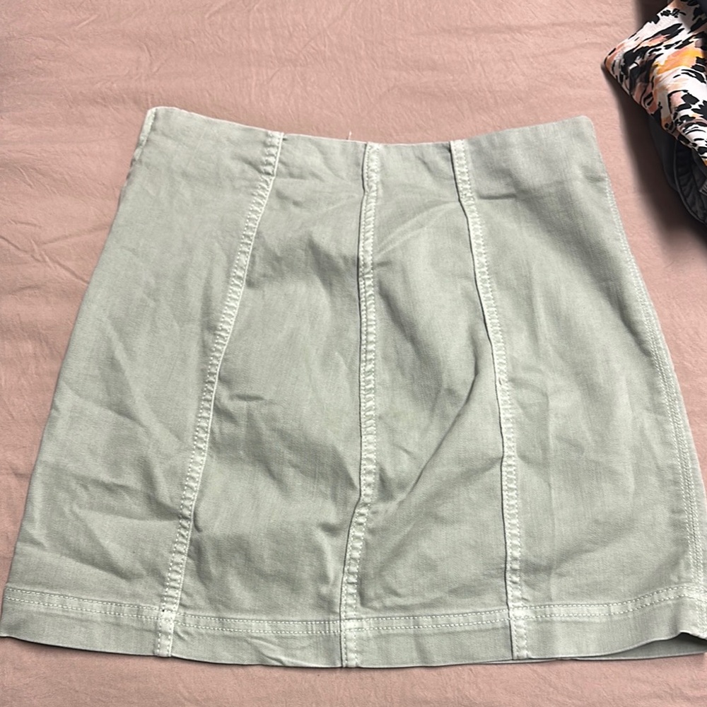 Wild Fable Green Pleated Mini Skirt